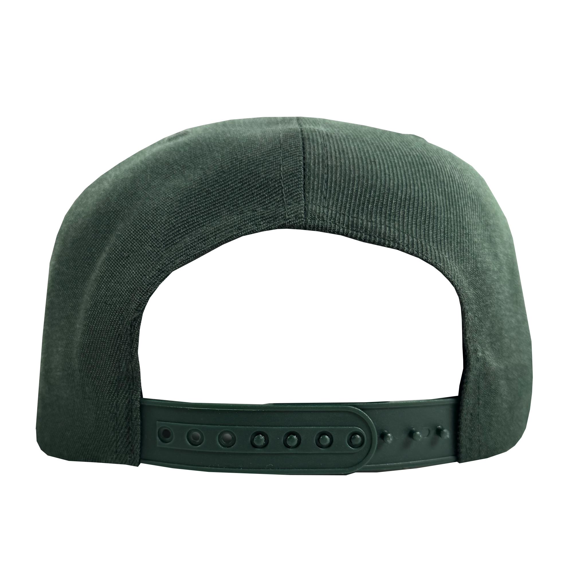 The Oakland Ballers Script Snapback is a dark green cap with a plastic adjustable snapback closure and plain textured fabric, proudly representing the Oakland Ballers in the Pioneer League.