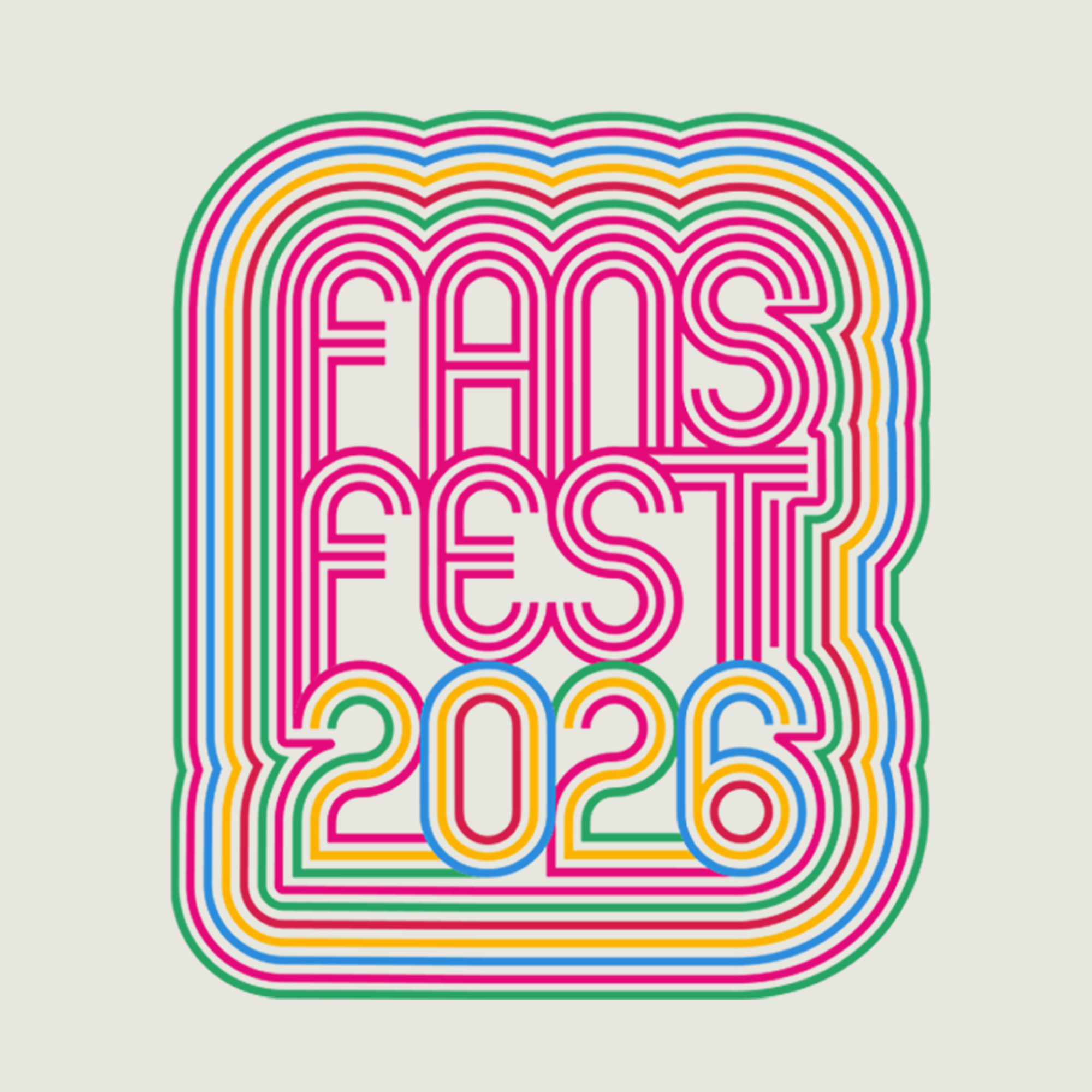 The (Preorder) Fans Fest 2026 Limited Tee by Other features bold, rounded “FANS FEST 2026” text with colorful outlines on white. This classic fit, 100% cotton shirt is available now for a limited preorder.