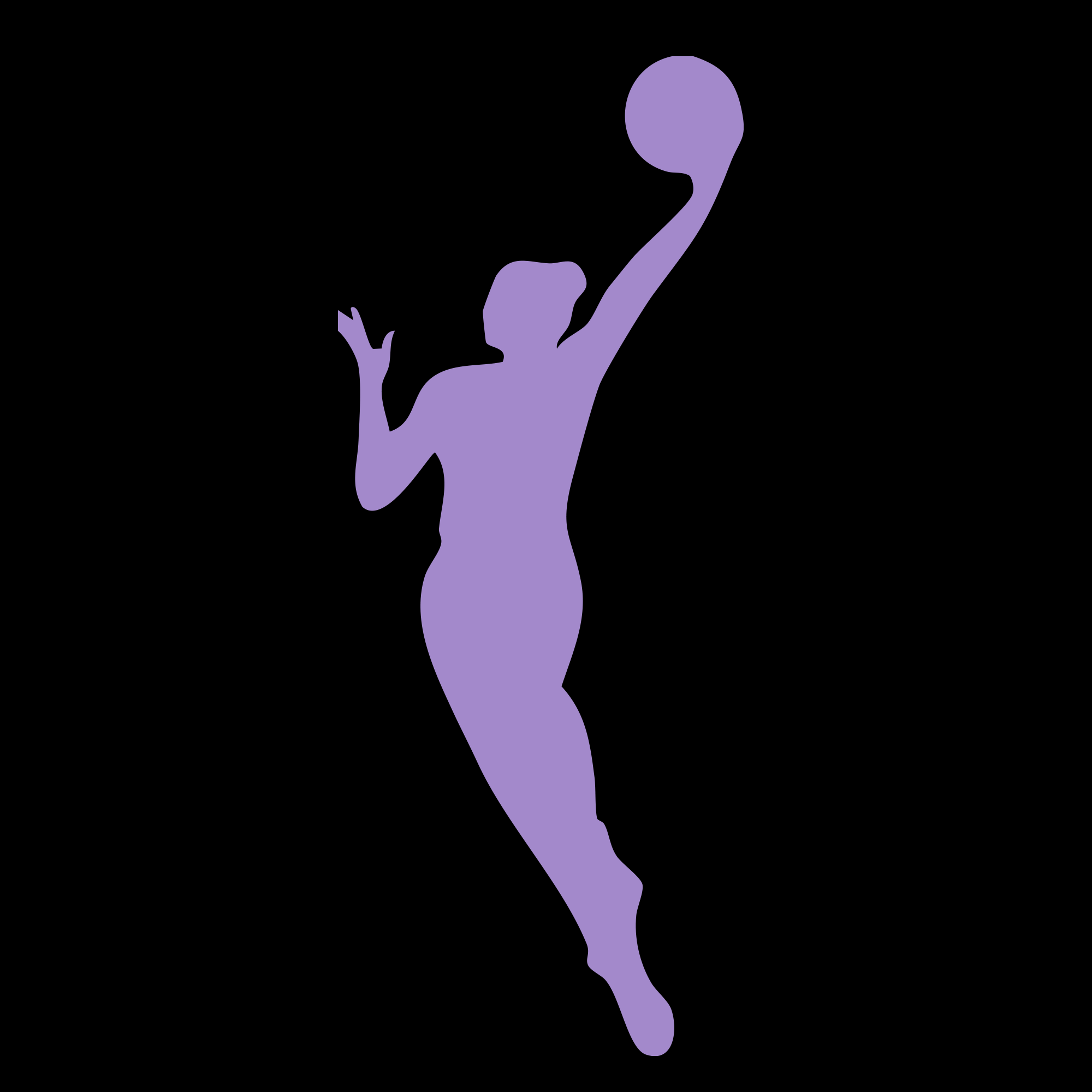 The GSV Logo Love Tee by GSV features a purple basketball player silhouette on black, capturing Golden State Valkyries energy. Made from 100% cotton in a classic fit, it's perfect for fans who want all-day comfort.