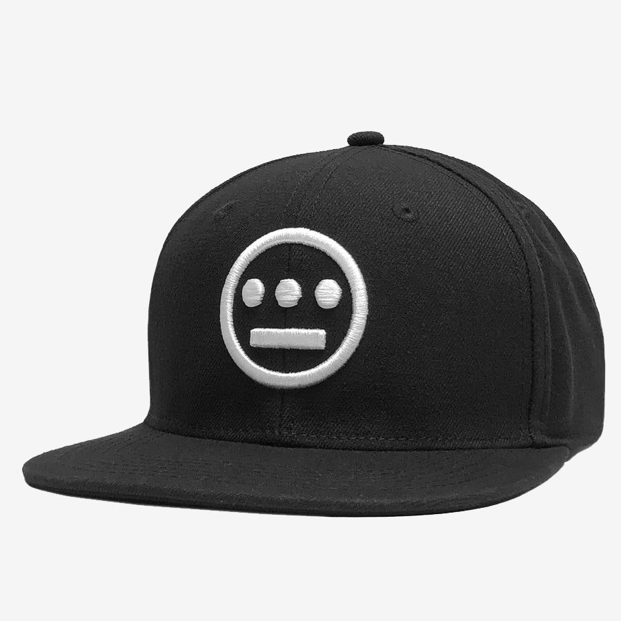 Black cap with embroidered white Hieroglyphics logo on the crown.