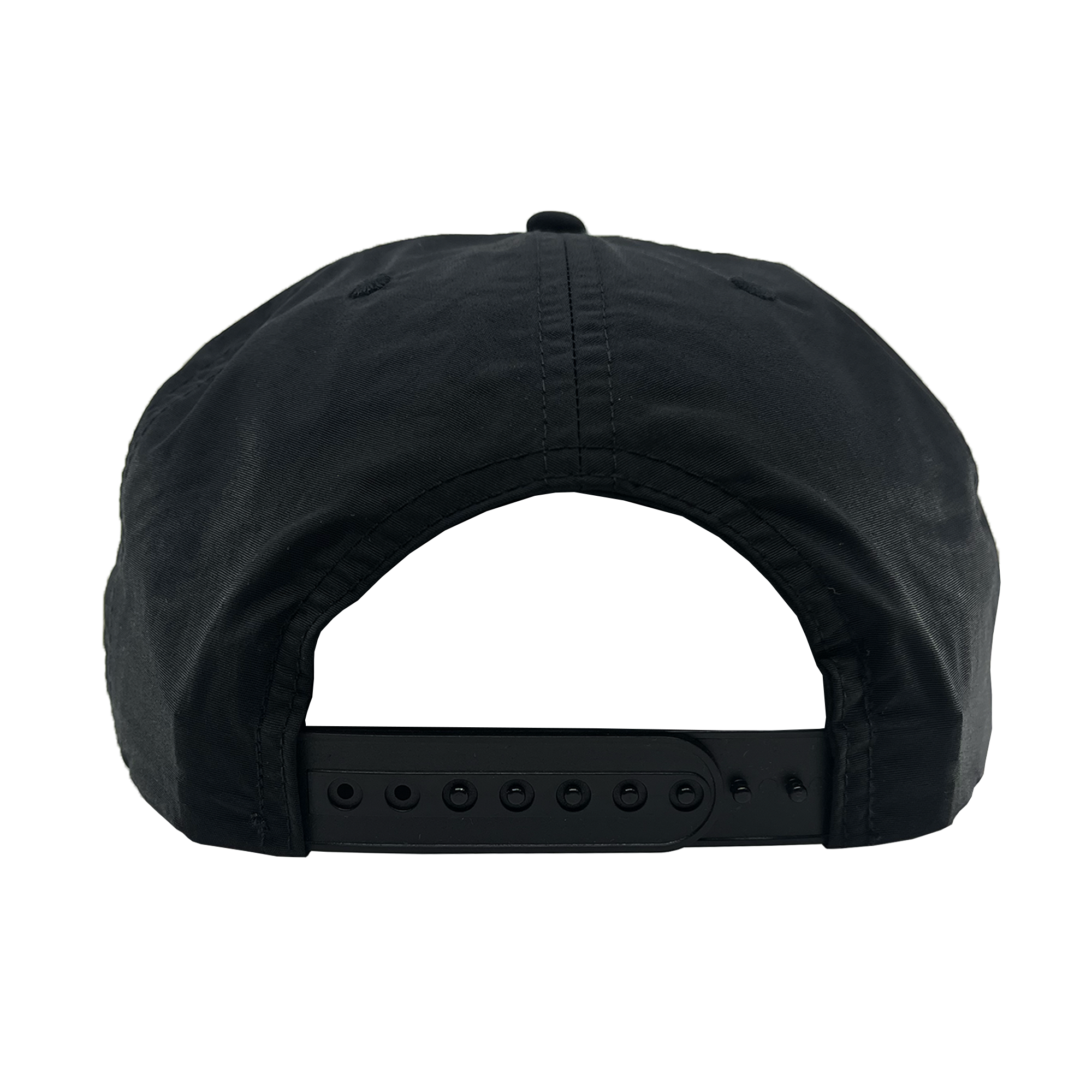The Other Hiero Classic Camo Logo Hat is a black snapback cap shown from the back with an adjustable plastic closure, visible stitching, eyelets on top, and a classic hip-hop vibe against a plain white background.