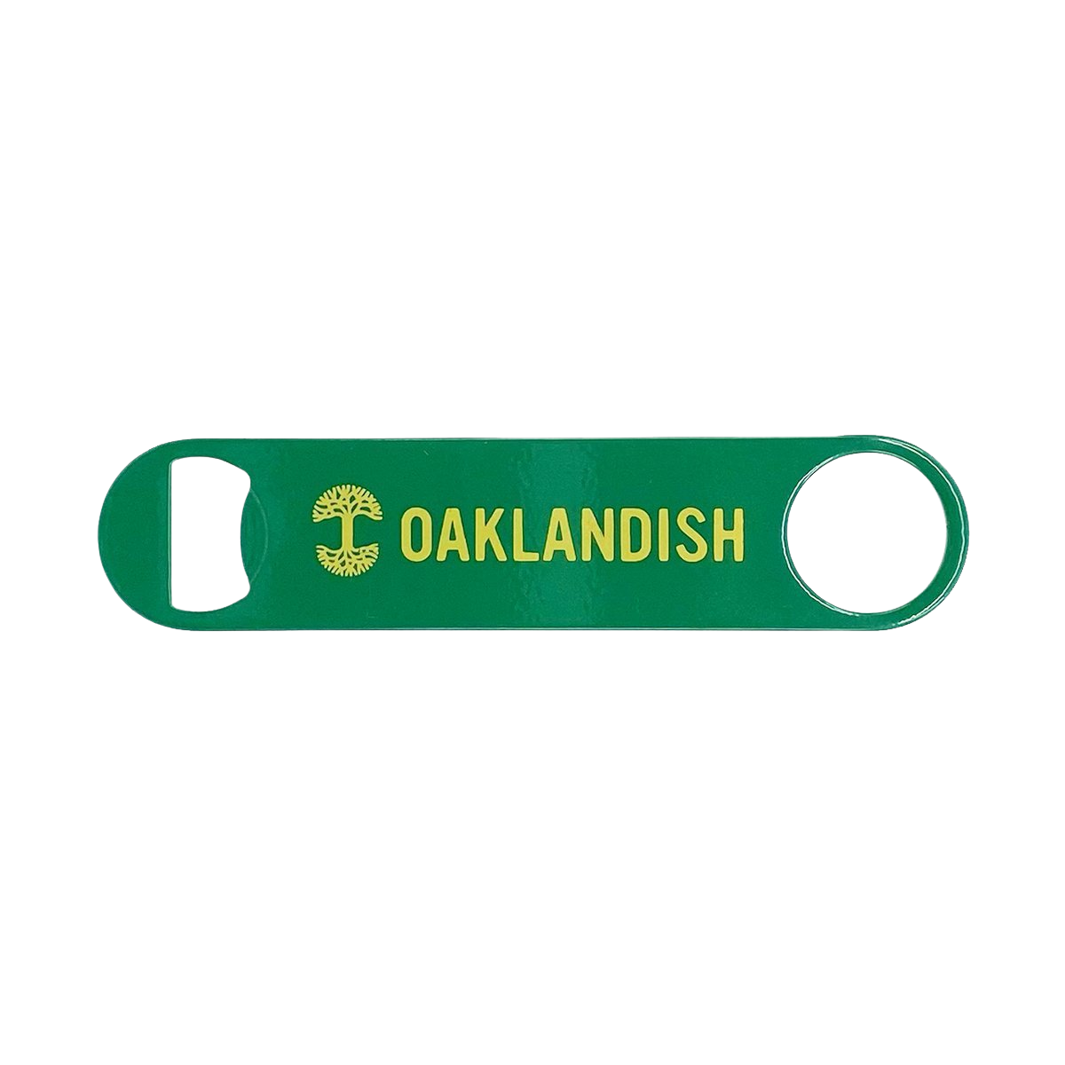 Bottle Opener - Oaklandish, Paddle Style, Stainless Steel, Green